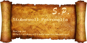 Stubenvoll Petronella névjegykártya